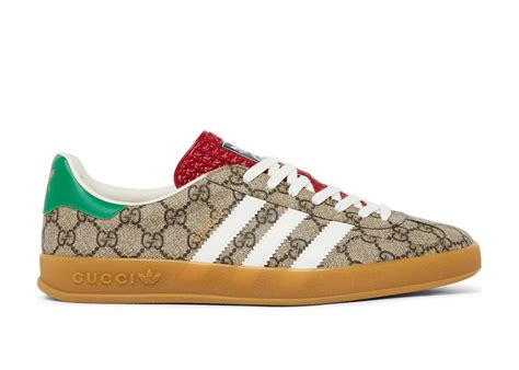 adidas x gucci gazelle beige gg monogram|Adidas Gucci wedge monogram.